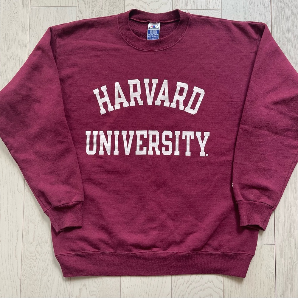 Vintage 90s Harvard University Champion Spell Out preppy Collegiate Sweatshirt
